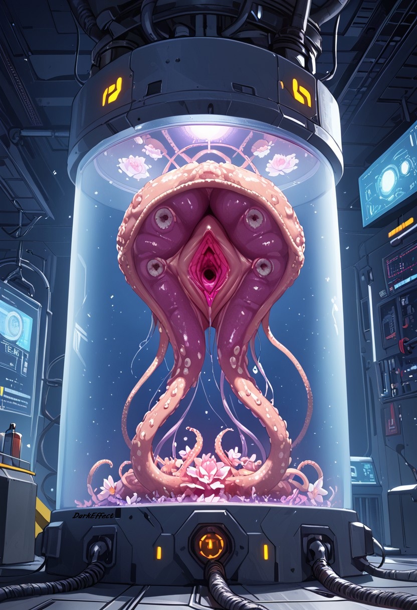 ai_generated creature darkeffect female monster nightmare_fuel pussy solo solo_focus stasis_tank unknown_species unusual_anatomy unusual_genitalia unusual_pussy