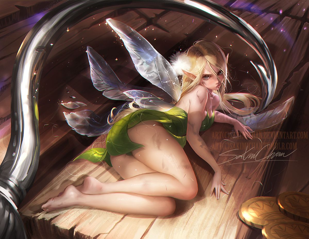 1girls angry ass barefoot broken broken_wing captain_hook captured captured_heroine caught defeat defeated defeated_heroine dirty disney fairy feet female hook hook_hand imminent_rape legs long_hair lying peter_pan_(disney) pinned_down pointy_ears pouting prisoner sakimichan shiny signature smirk tagme tinker_bell toes upskirt wings