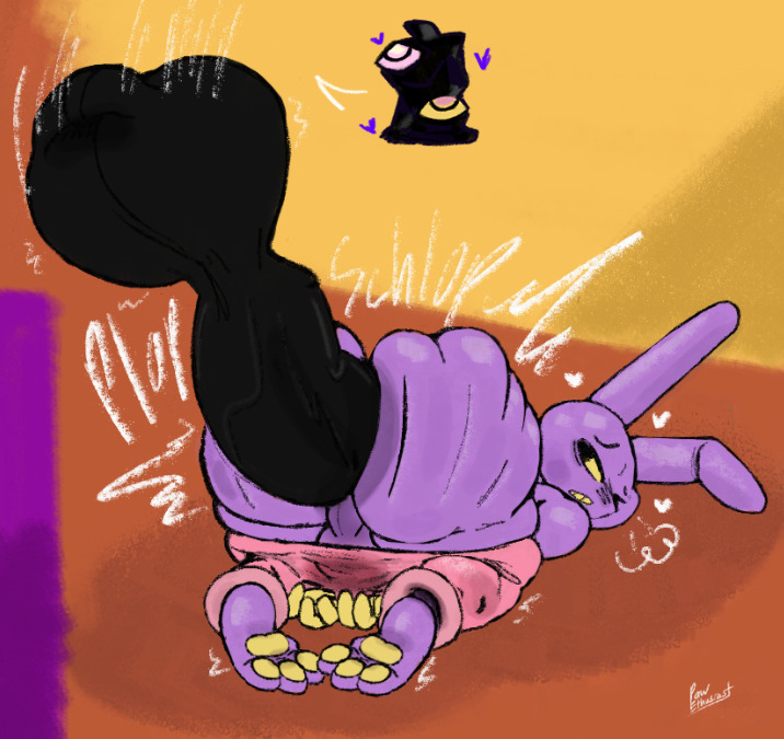 abstraction (the amazing digital circus), before transformation, femboy, forced, gay, jax (tadc), jax (the amazing digital circus), male, male only, monster, paw-enthusiast, questionable consent, the amazing digital circus