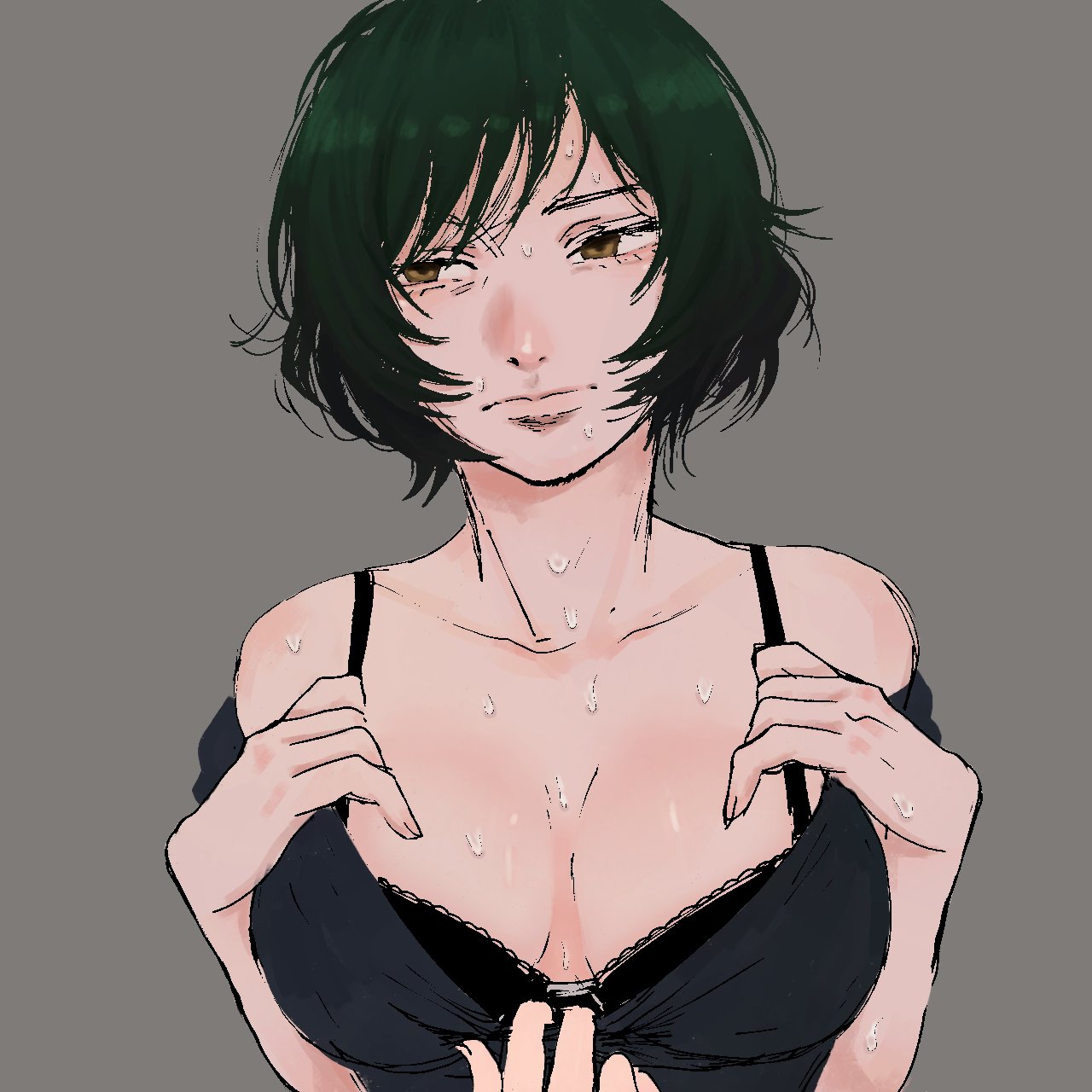 1girl, 1girls, alternate version available, boobs, breasts, cleavage, green hair, green-haired female, jujutsu kaisen, pov, tagme, zenin mai