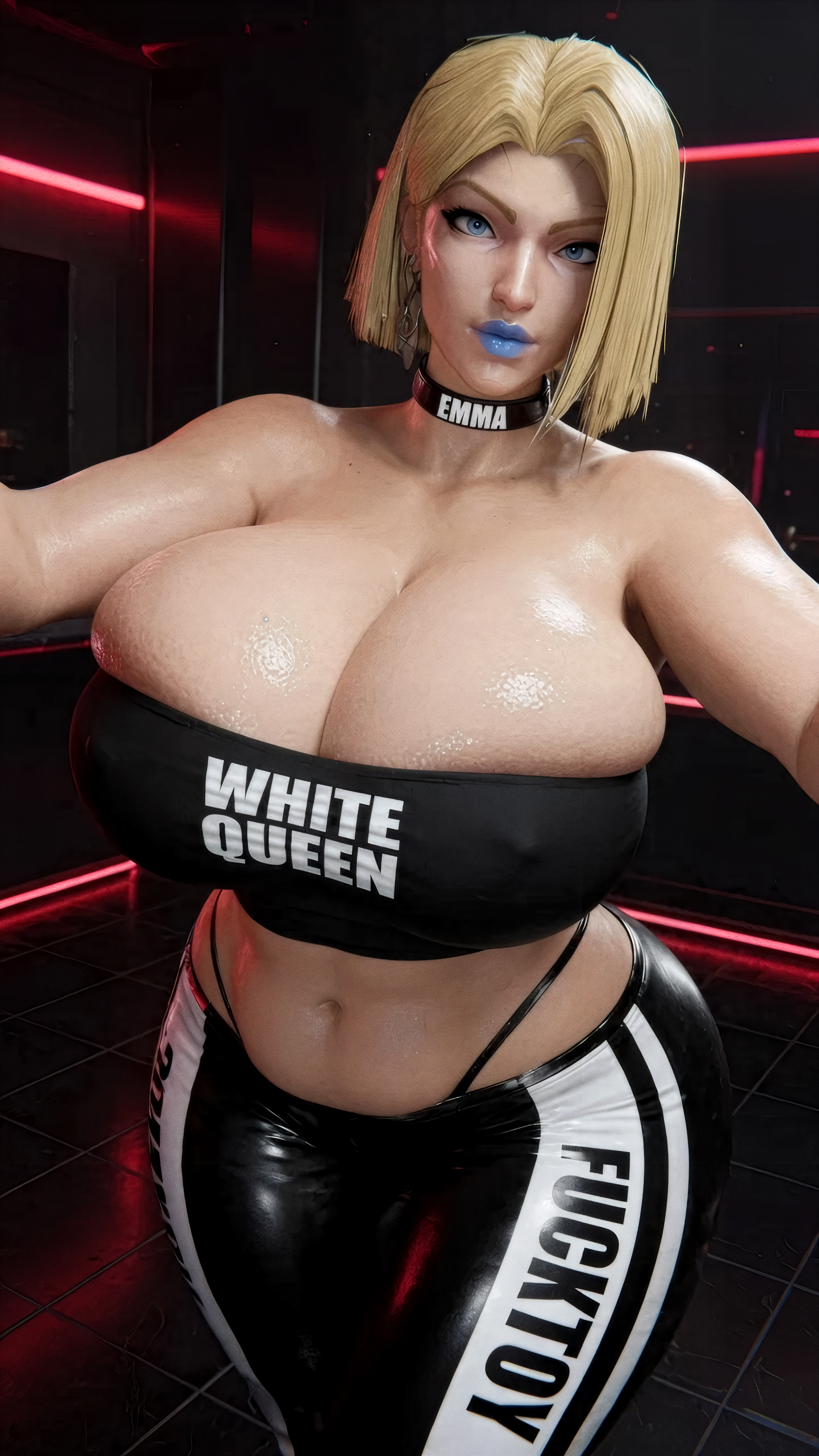 1girls, 3d, 8k, absurd res, ai assisted, ai generated, alley, alleyway, alternate breast size, areola, areolae, ass, bandeau, barely clothed, belly, belly fat, big areola, big ass, big breasts, black eyeshadow, blonde hair, blue eyes, breasts, breasts bigger than head, busty, club, curvy, cut, earrings, emma frost, emma frost (marvel rivals), face, female, female only, fishnet armwear, fishnet gloves, fishnet stockings, fishnets, highres, hips, hourglass figure, huge areolae, huge ass, huge breasts, large areolae, large ass, large breasts, leggings, light skin, light-skinned female, long breasts, long gloves, long hair, looking at viewer, love handles, marvel, mascara, mature female, mouth, nipples, pale skin, pale-skinned female, pinup, pose, posing, revealing clothes, sexy clothing, short skirt, skin, skindentation, thethiccart, thick thighs, thighhighs, thighs, thong, tube top, venus body, voluptuous, wide hips, x-men