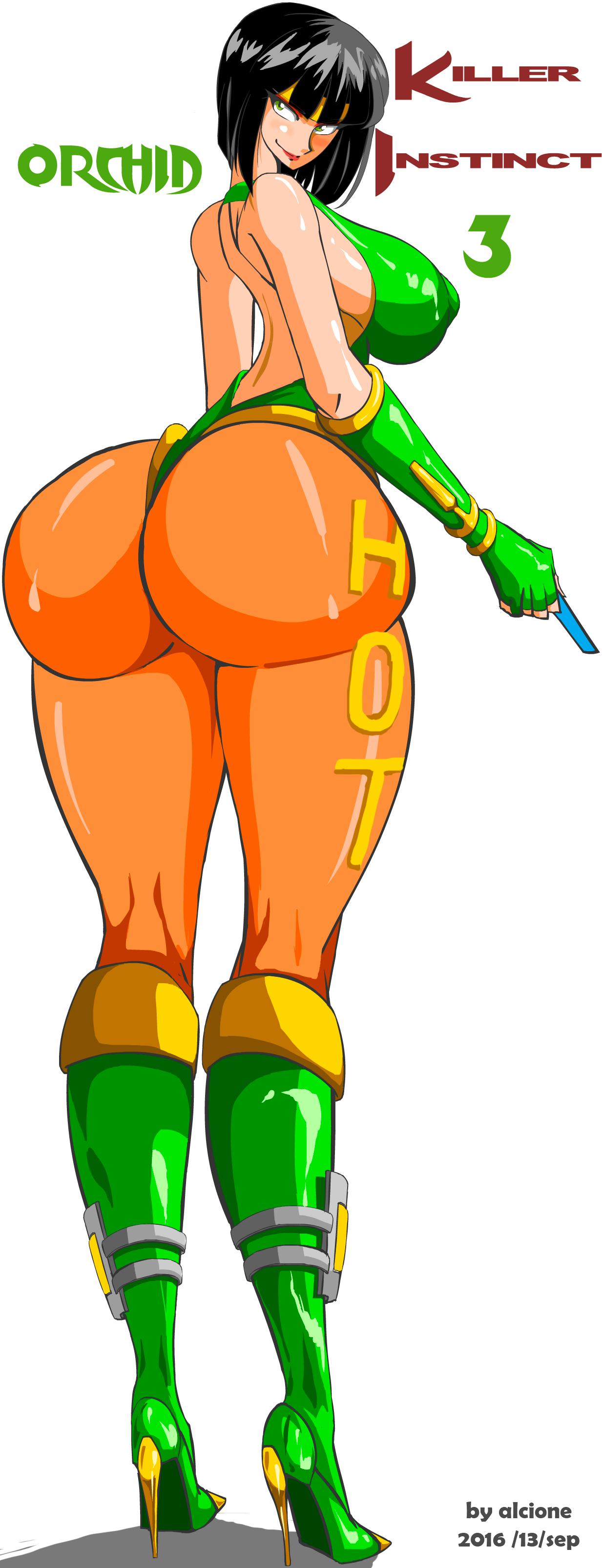 alcione, ass, black hair, black orchid, killer instinct