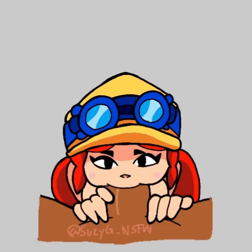 animated, big penis, blowjob, boobs, brawl stars, breasts, el primo (brawl stars), female, jessie (brawl stars), light skin, male, nude, penis, red hair, small breasts, smaller female, sussyghost