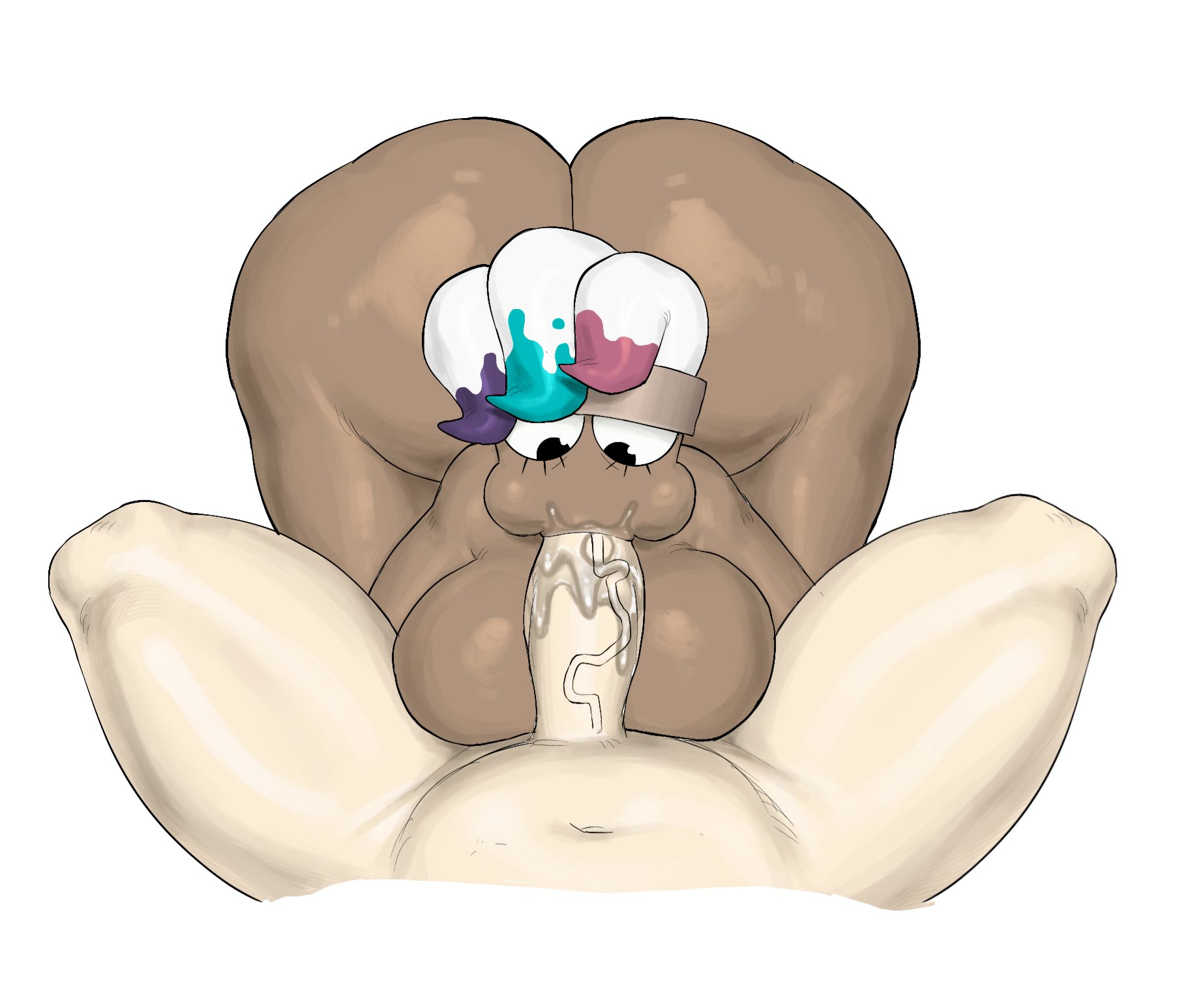 1futa, 1girls, ass, big breasts, blowjob, bottom heavy, breasts, brusha (dandy's world), dagothurfanclub, dandy's world, dogrush, fellatio, female, futa on female, futanari, gloomy sleeper brusha, huge ass, human, locustflower2, nude, nude female, oral, tagme, toonophilia