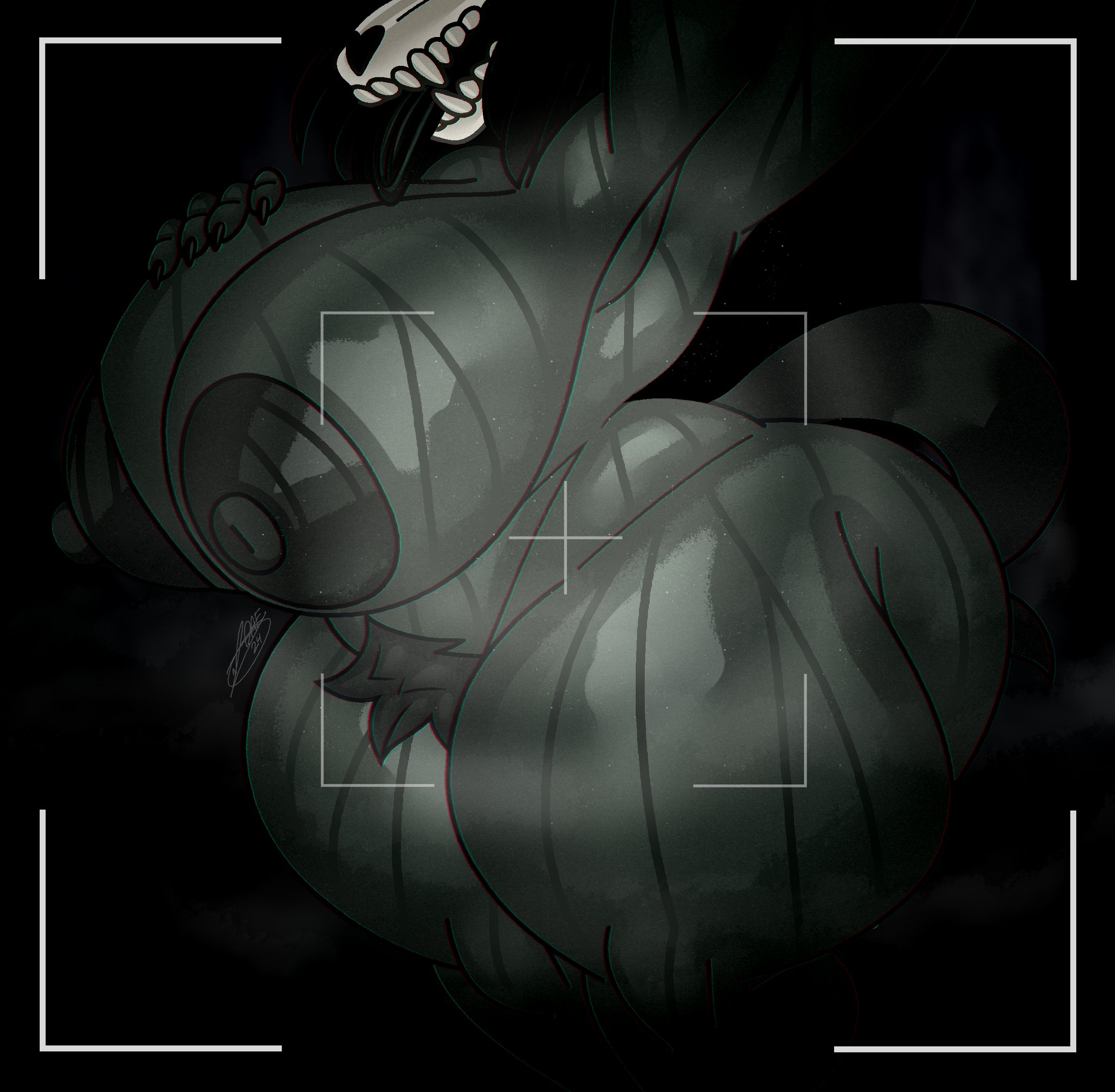 1girls, anthro, areola, big breasts, big tongue, black areola, black hair, bone, breasts, canid, canine, canis, daeriusus, female, furry, huge breasts, mal0, malo, mammal, monster, open mouth, pubes, scp foundation, scp-1471, scp-1471-a, solo, thick thighs, tongue, tongue out, wolf, wolf girl