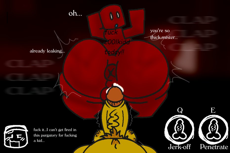 2boys, aged up, big ass, c00lkidd, elliot (forsaken), femboy, forsaken (roblox), roblox, twerking