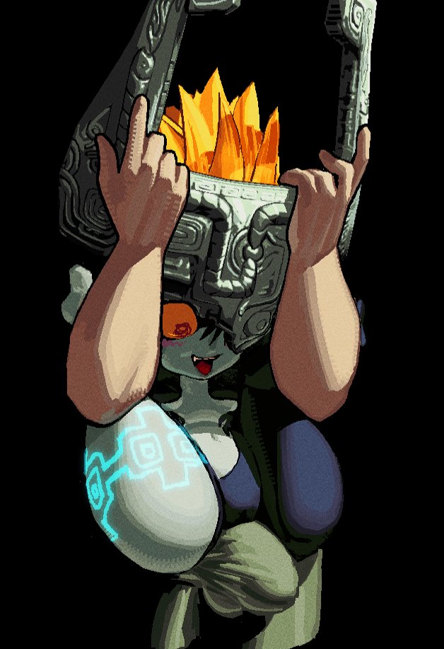 1boy, 1girls, bulge, imp midna, midna, oppmann, tagme, the legend of zelda, twilight princess