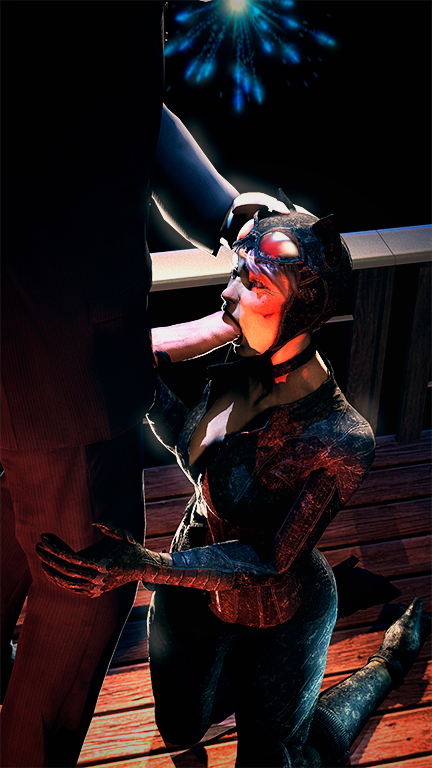 3d batman:_arkham_knight batman_(series) catwoman catwoman_(arkham) catwoman_(arkham_knight) dc dc_comics fellatio rest_in_pieces selina_kyle source_filmmaker