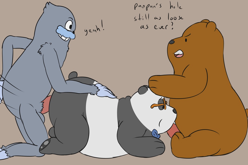 anal anal_sex balls bear cartoon_network charlie_(wbb) fellatio grizzly_(character) grizzly_bear group group_sex male mammal oral panda panda_(character) penetration penis sex spitroast thevillager threesome we_bare_bears yaoi