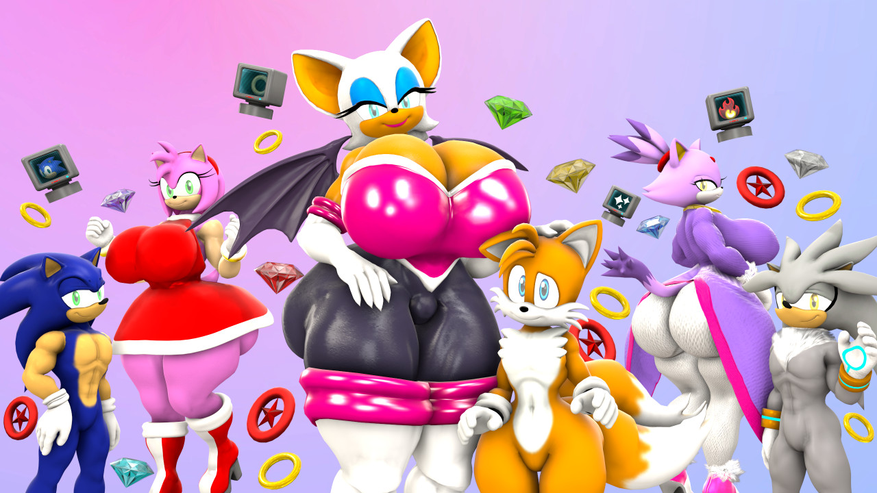 3boys, 3d, 3girls, age difference, amy rose, ass, ass focus, bat, bat girl, bat wings, big ass, big breasts, big butt, blaze the cat, breasts, cat ears, cat tail, catgirl, cobaltapple, curvaceous, curvy, curvy body, curvy figure, enormous ass, enormous butt, fox, fox boy, fox ears, fox humanoid, fox tail, hedgehog, hedgehog girl, hedgehog humanoid, high heel boots, huge ass, huge boobs, huge breasts, huge butt, kabalmystic (style), miles tails prower, multiple girls, rouge the bat, sega, silver the hedgehog, sonic (series), sonic the hedgehog, sonic the hedgehog (series), tagme, tails the fox, taller female, thick thighs, thighhighs, thighs, trio, trio focus, white high heels boots