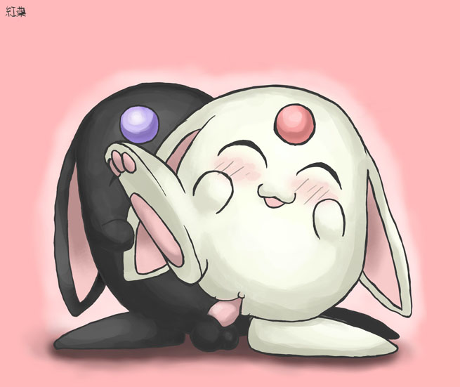 1boy 1girls belly black_fur blush clitoris feet female furry holding lagomorph larg leg_up long_ears male mokona mokona_modoki no_nipples nude open_mouth pawpads paws penis pink_background sex small_penis smile soel standing straight testicles text tongue watermark white_fur