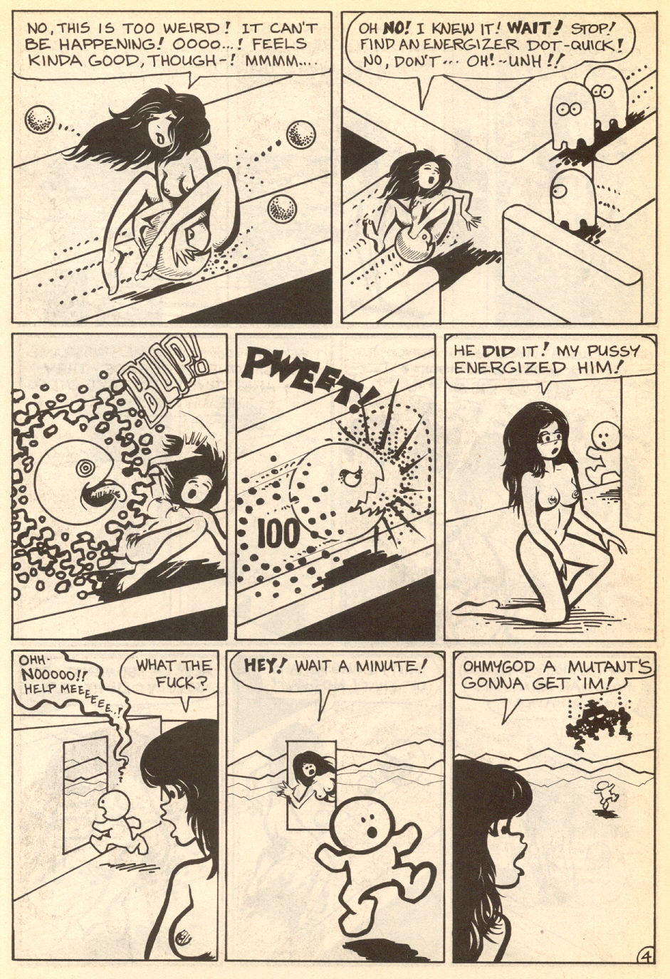 1980s 1987 cherry_poptart_(comic) comic cunnilingus dialogue ellie_dee first_porn_of_franchise larry_welz nude pac-man page_4 space_invaders straight_hair tagme