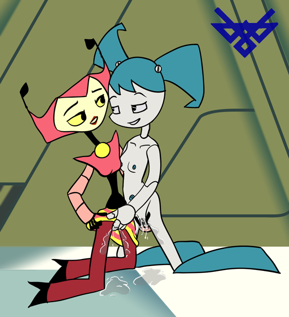 2d 2girls enydteva female gynoid humanoid jenny_wakeman multiple_girls my_life_as_a_teenage_robot robot robot_girl robot_humanoid sex smooth_skin vega_(mlaatr) xj-9 yuri