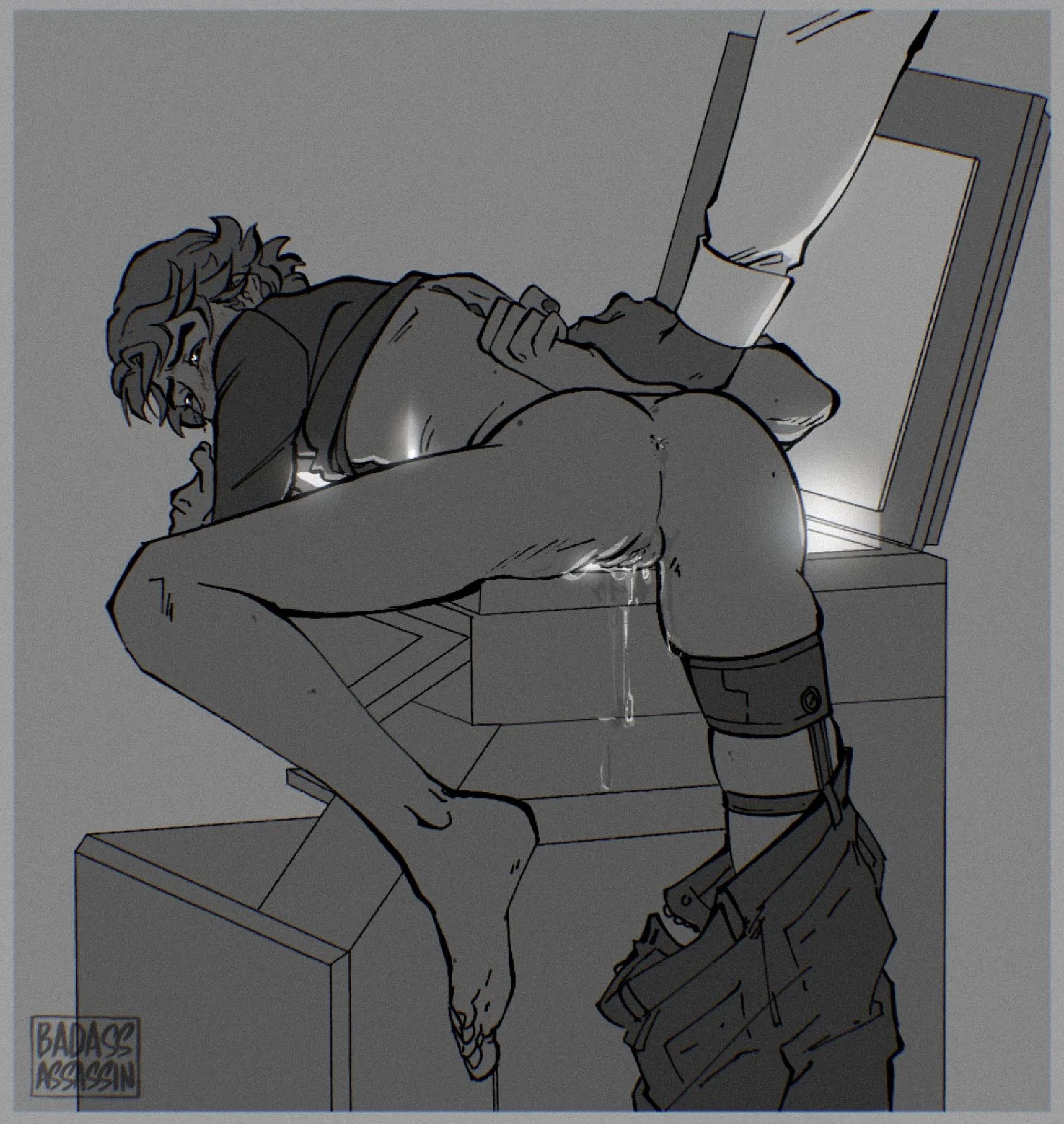 1cuntboy, 2boys, arcane, arcane jayce, arcane viktor, ass, ass focus, asshole, badassassassin, before sex, boypussy, butthole, chest, chibi, clitoris, cuntboy, cuntboy focus, cuntboy only, digital media (artwork), dripping, dripping cum, dripping pussy, full color, grey background, greyscale, hands, hands behind back, holding down, jayce, jayce talis, labia, laying down, laying on back, laying on bed, league of legends, legs spread, looking at viewer, looking back, looking up, male, male only, naked, naked male, nipples, nude, office, office clothing, office sex, offscreen character, offscreen male, pale skin, pants down, partially clothed, pre sex, presenting, presenting pussy, printer, pussy, pussy focus, riot games, shaved pussy, skinny male, solo, spread legs, text, thighs, transgender, transgender male, transgender man, twink, vagina, vaginal, viktor (league of legends), wet, wet pussy