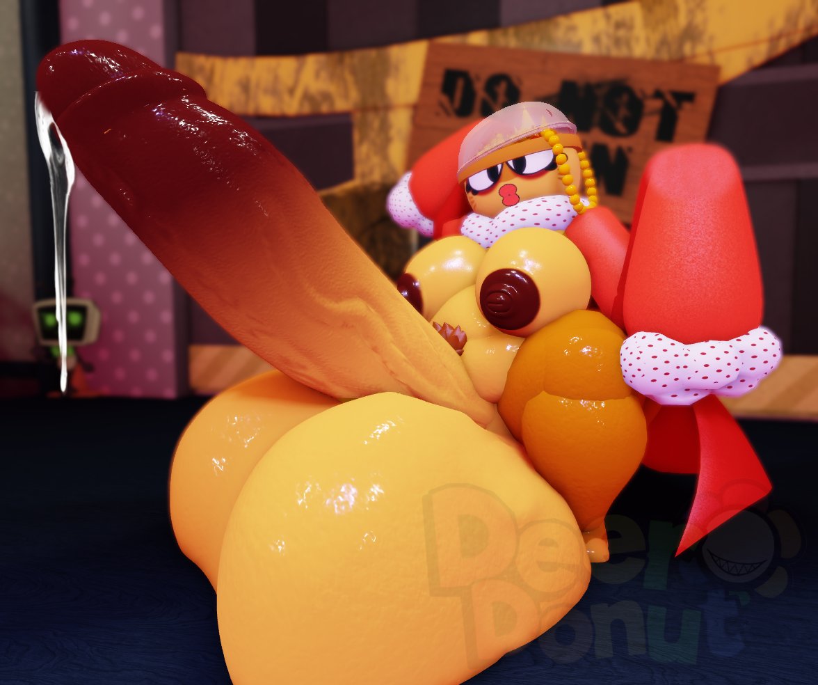 1futa, alternate version available, breasts, breasts out, dandy's world, deerdonut, futa only, futanari, gigi (dandy's world), huge cock, hyper, hyper balls, hyper genitalia, hyper penis, hyper testicles, lips, lipstick, nipples, penis, solo, solo futa, tagme, yellow body