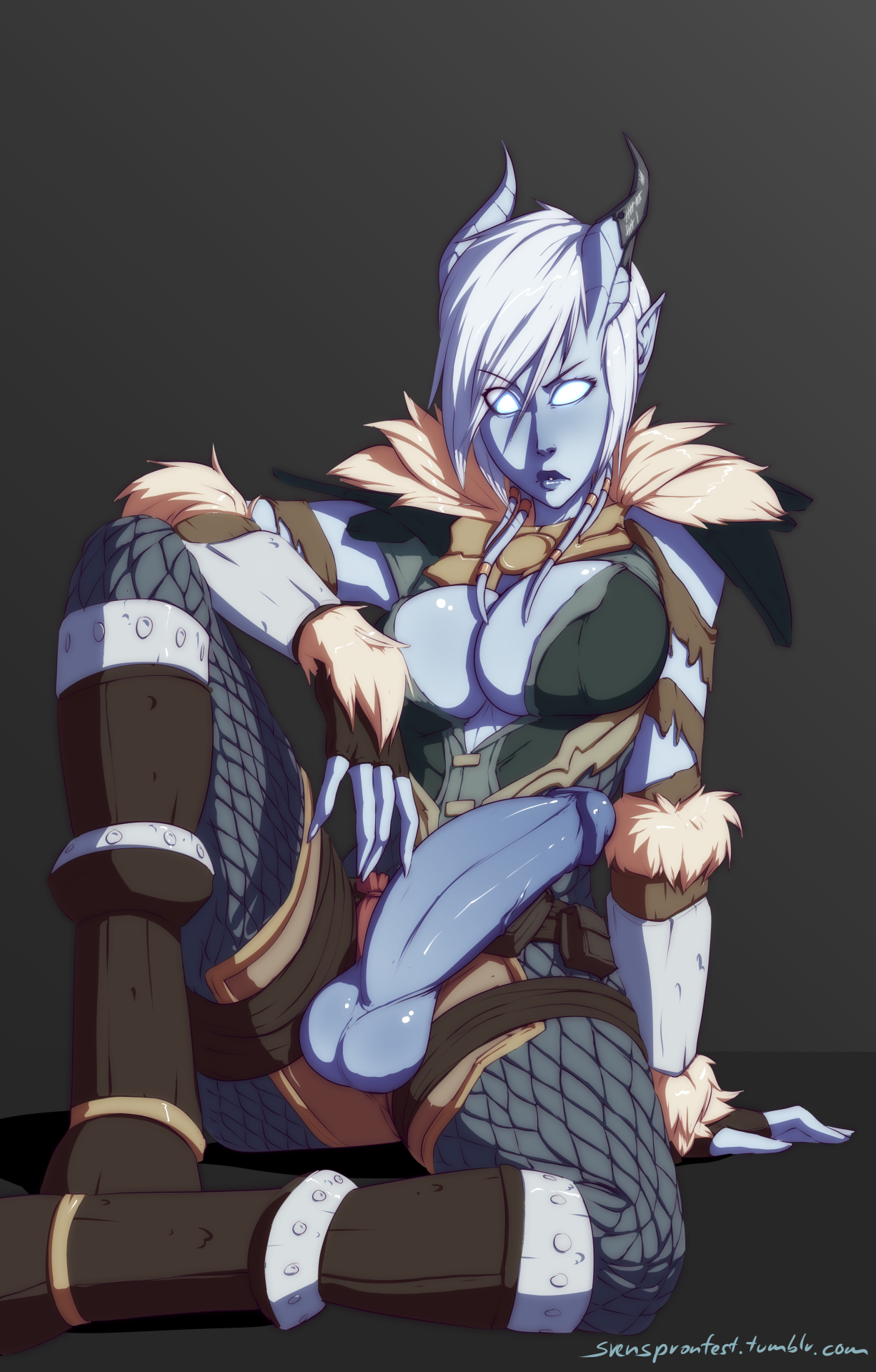 1futa, balls, big breasts, big penis, breasts, cleavage, erection, futa only, futanari, intersex, large breasts, looking at viewer, penis, solo, solo futa, svenners, testicles, world of warcraft