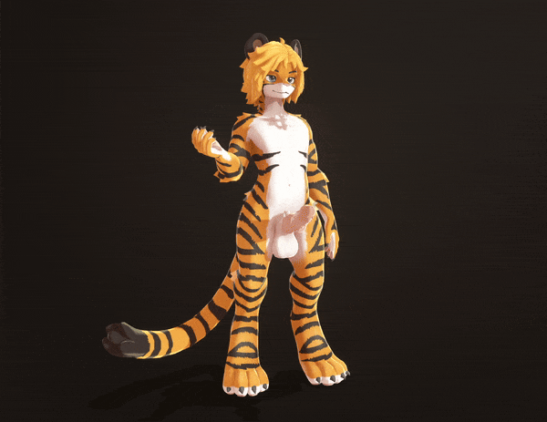 3d_(artwork) androgynous animated anthro blonde_hair blue_eyes breasts chest_tuft digital_media_(artwork) digitigrade expressive_face eyewear eyewear_on_head felid feline female fluffy fluffy_tail full-length_portrait fur fushi genitals glasses glasses_on_head hair jewelry knot knotted_penis male mammal muscular muscular_female muscular_male necklace nipples orange_body orange_fur pantherine pawpads paws penis pink_nipples pink_pawpads pink_penis portrait short_playtime solo striped_body striped_fur stripes stylized tail tiger tuft turntable_(animation) wearing_glasses whiskers white_body white_fur zcythe