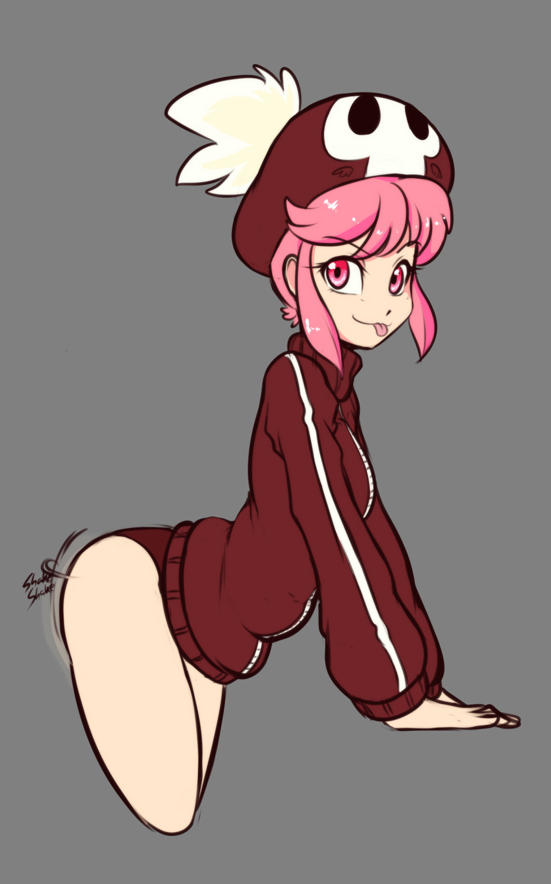bloomers, buruma, female, jacket, jakuzure nonon, kill la kill, scorpdk, solo, tongue, tongue out