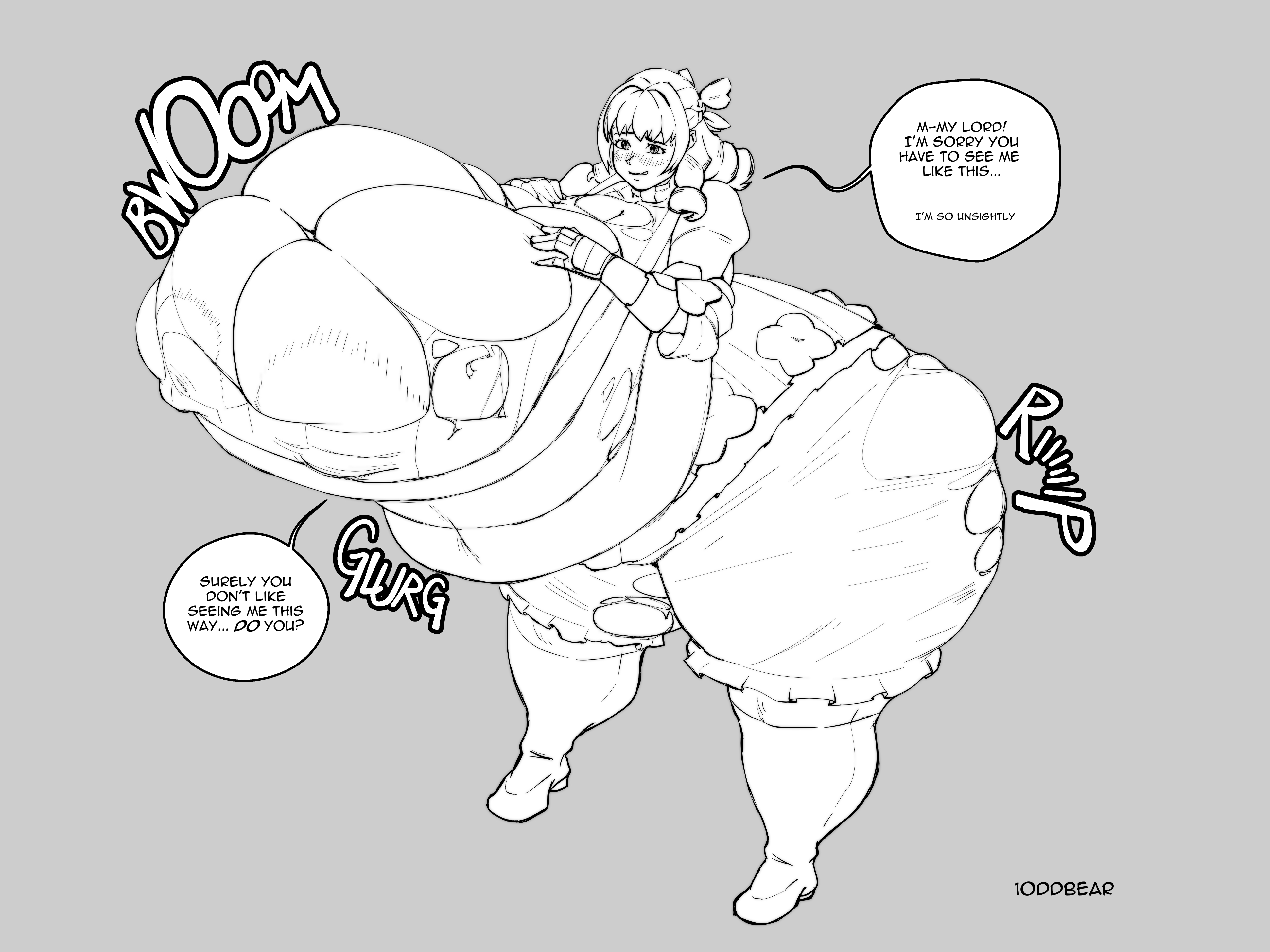 1girls, 1oddbear, ass bigger than head, breast expansion, breast growth, breast growth (enlargement), breasts, breasts bigger than head, breasts bigger than torso, bursting breasts, bursting butt, butt expansion, enormous breasts, female, growth, hyper, hyper breasts, outgrowing clothes, scarlett (unicorn overlord), solo female, tagme, talking, talking to viewer, unicorn overlord