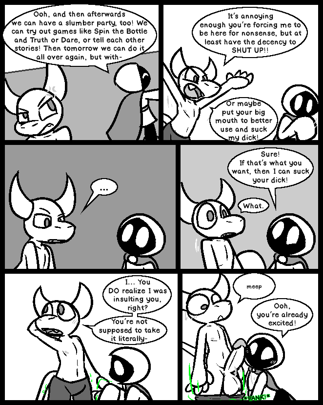 2025 4_fingers anthro balls big_balls big_penis blush bottomwear cape claws clothing comic cross-popping_vein cute_fangs demon dialogue duo ellipsis english_text erection fangs finger_claws fingers frown genitals glans greyscale half-closed_eyes humanoid humanoid_genitalia humanoid_on_anthro humanoid_penis imminent_sex leo_the_magician looking_away looking_up magic male male/male monochrome narrowed_eyes no_pupils onomatopoeia open_mouth pants penis penis_on_face profanity raised_arms robe shadow_creature sound_effects speech_bubble spot_color teeth text to-be-named-later ultilix undressing yelling