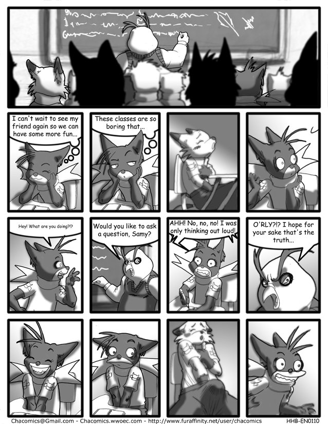 2009 canine clothed_masturbation clothing comic fox lobozamora male mammal masturbation monochrome public_masturbation samy_(chacomics) school traditional_media_(artwork) young