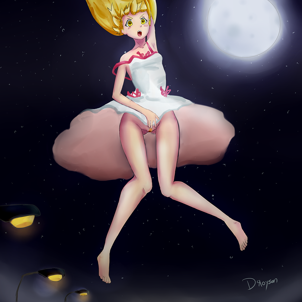 blonde_hair clothing dress droyson monogatari_(series) oshino_shinobu tagme