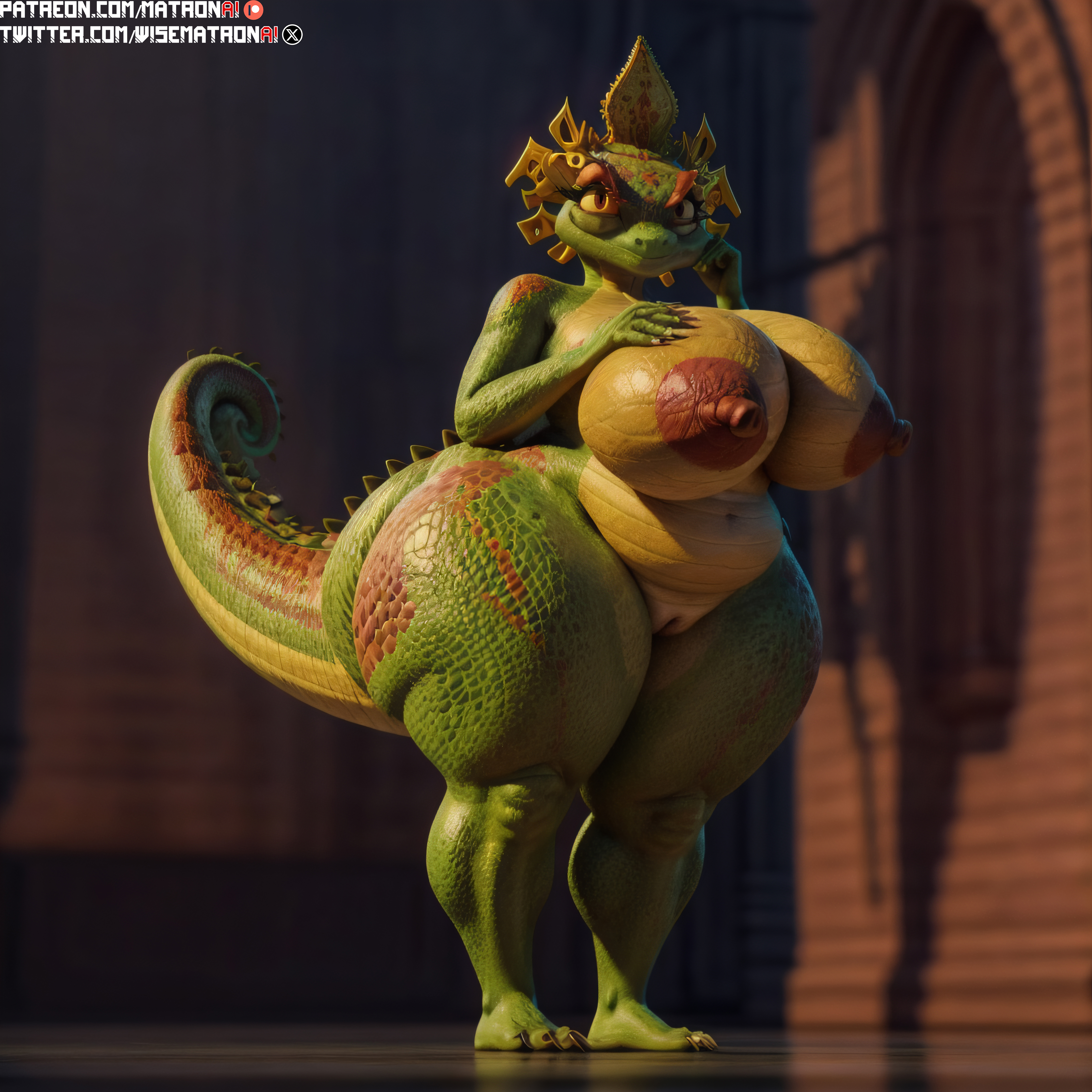 1girls, 4k, ai generated, anthro, areola, areolae, ass, bbw, breasts, chameleon, chameleon (kung fu panda), clothed, clothing, curvy, curvy figure, dreamworks, dress, female, female only, gilf, highres, hips, huge ass, huge breasts, huge hips, huge thighs, kung fu panda, large breasts, massive breasts, massive thighs, matronai (artist), mature, mature female, nipples, patreon, patreon username, pinup, reptile, scalie, solo, solo female, solo focus, stable diffusion, standing, thick, thick ass, thick thighs, thighs, twitter username, villain, voluptuous, voluptuous female, wide hips