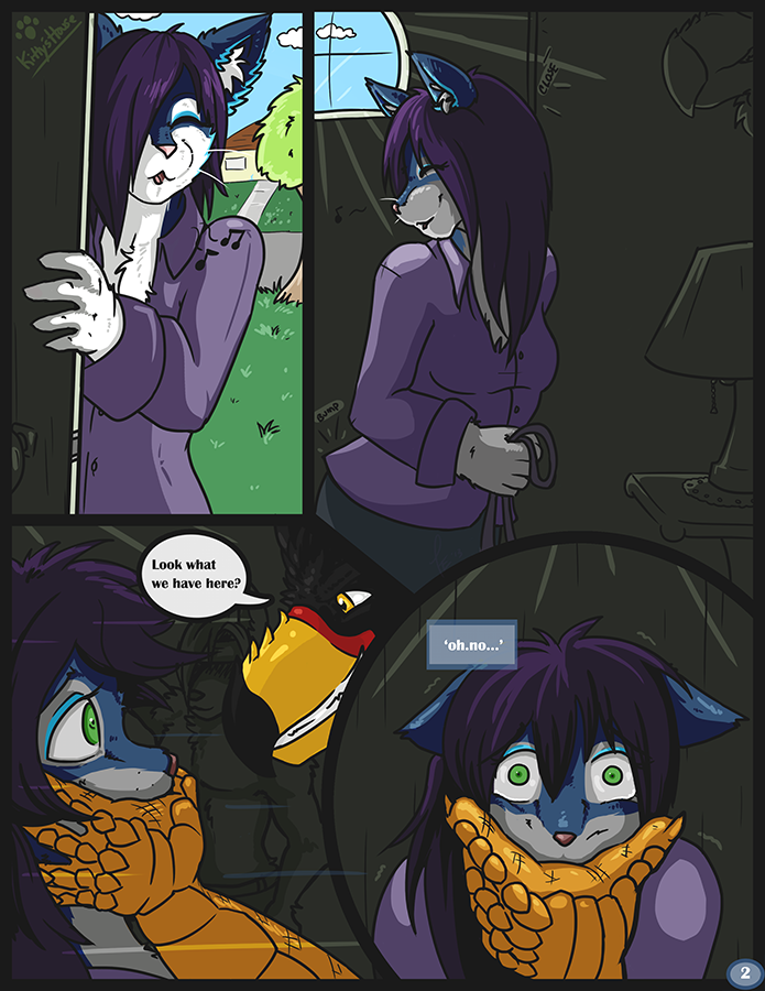 avian canine comic dark_room english_text feline felineelement female grabbed male mammal page_2 page_number recca_sen_li scared spring_heat stormgryphon