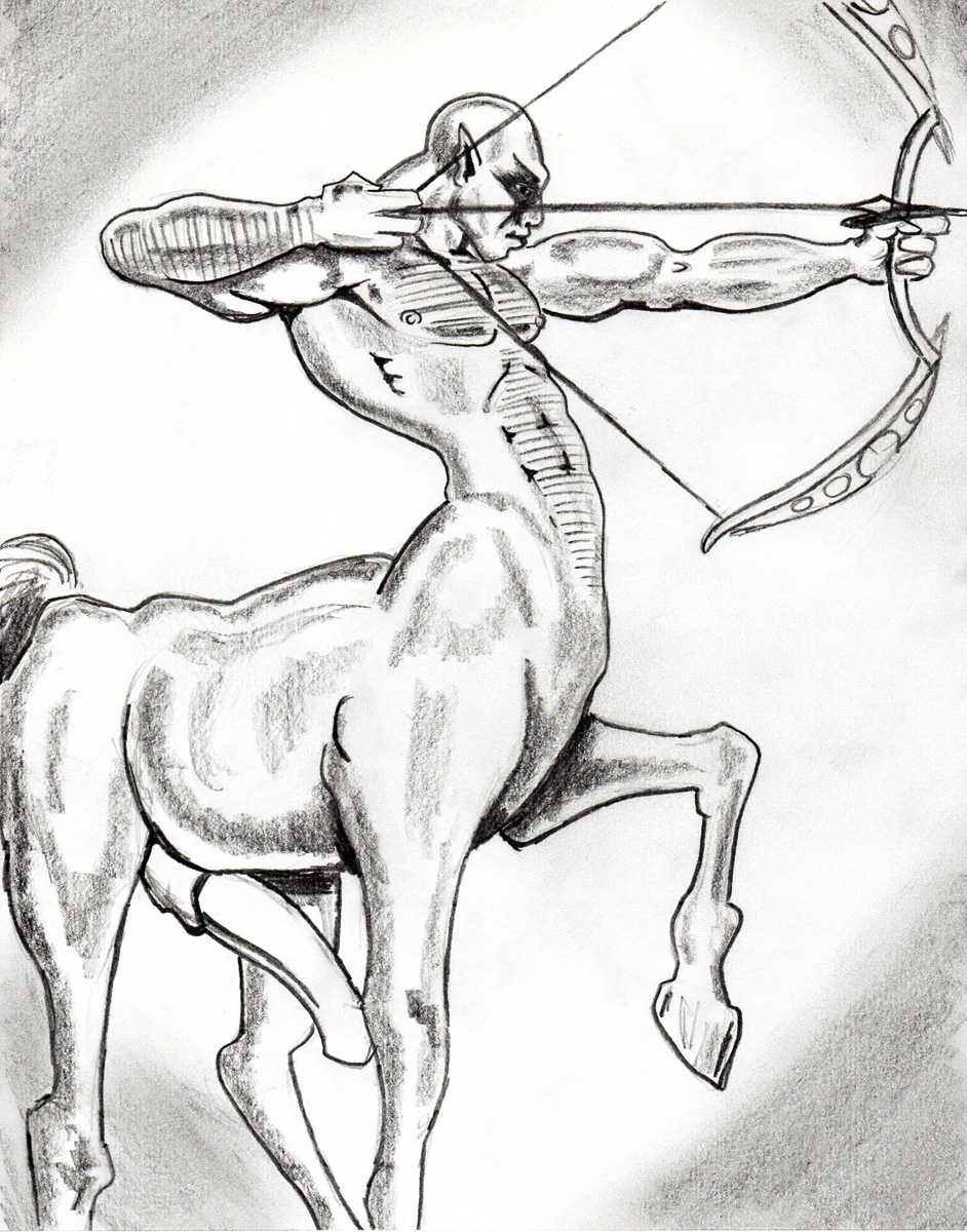 animal_genitalia animal_penis archer big_penis centaur equine equine_taur erection fmonkey horse male_only mammal monochrome muscular penis sagittarius solo solo_male taur thick_penis traditional_media_(artwork) warrior