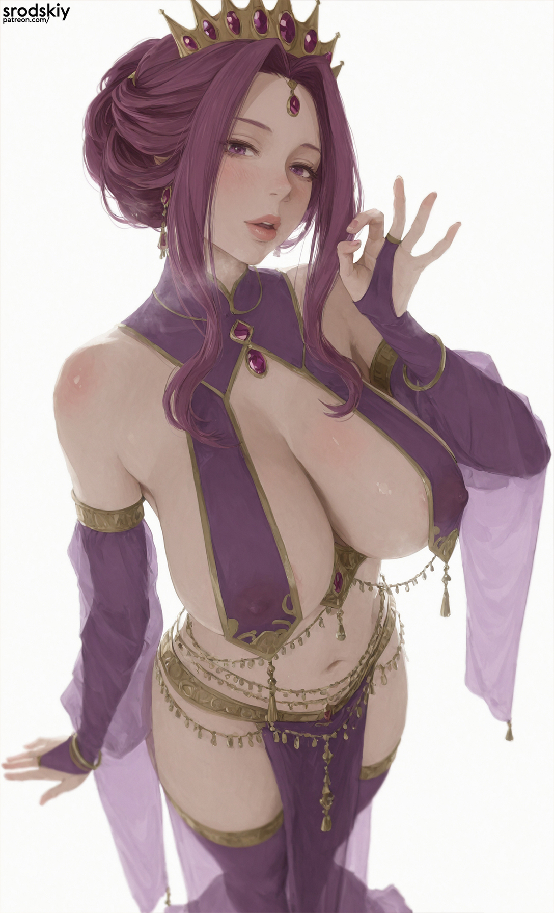 1girls, ai generated, arabian clothes, big breasts, crown, cute, cute girl, erect nipples, fellatio, fellatio face, fellatio gesture, female, hentai, horny, horny expression, horny female, huge breasts, large breasts, lingerie, massive breasts, mature, mature body, mature female, mature woman, milf, mirelia q melromarc, mommy, mother, nipples, open mouth, patreon, pelvic curtain, puffy nipples, purple hair, queen, see-through, sexy, sexy female, soft breasts, srodskiy, tagme, tate no yuusha no nariagari, the rising of the shield hero, thick thighs, thighs, thin waist, tiara, vulgar