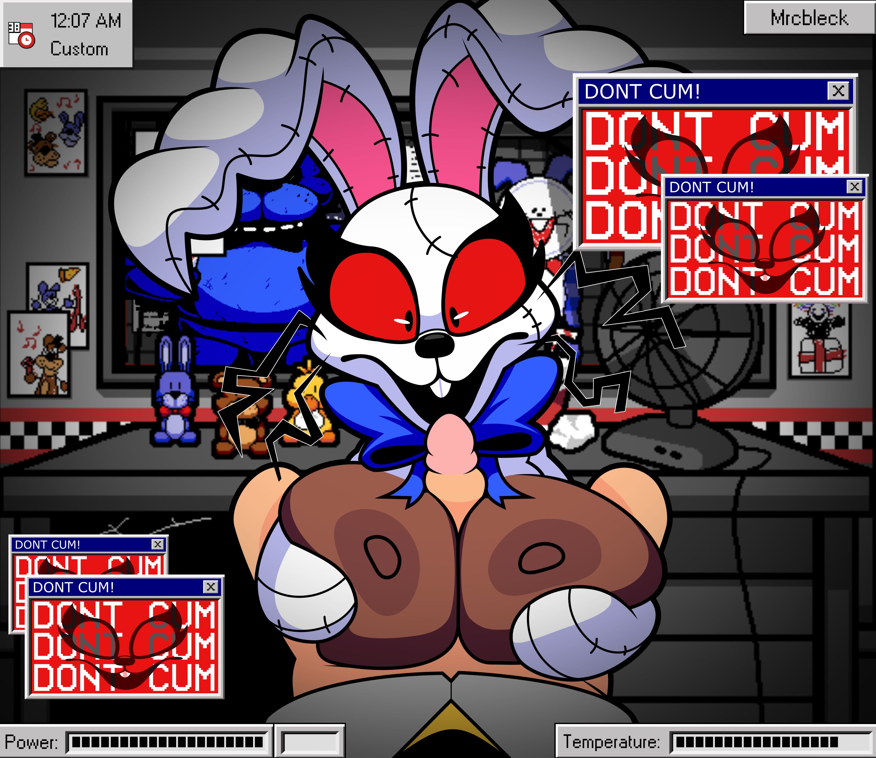 1girl, 1girls, anti groove, bear5, dark-skinned female, dick between boobs, dick between tits, female, five nights at freddy's, five nights at frickbears, five nights at frickbears 3, fnaf, huge breasts, human, mrcbleck, straight, tagme, titfuck, titjob, vannabelle (frickbears 3), vanny (fnaf)