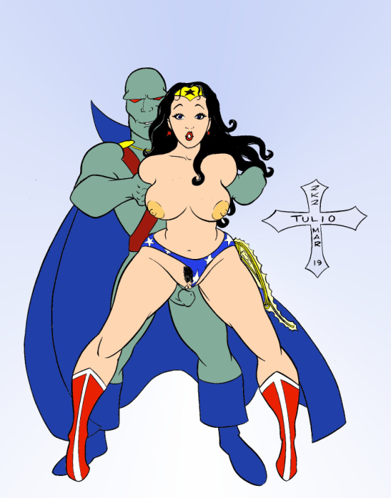 2002 dc_comics dcau female green_skin interspecies j'onn_j'onzz justice_league male martian_manhunter sex tiara tulio wonder_woman wonder_woman_(series)