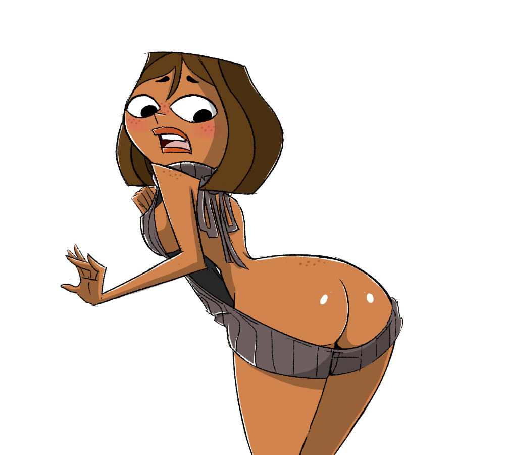 1girls anus ass ass_cleavage ass_out back_view bent_over big_ass big_butt bimbo bob_cut bubble_ass bubble_butt butt butt_crack courtney_(tdi) dark-skinned_female dat_ass female freckles hourglass_figure meme presenting presenting_hindquarters solo teenager thenewguy thick_ass total_drama_island virgin_killer_sweater