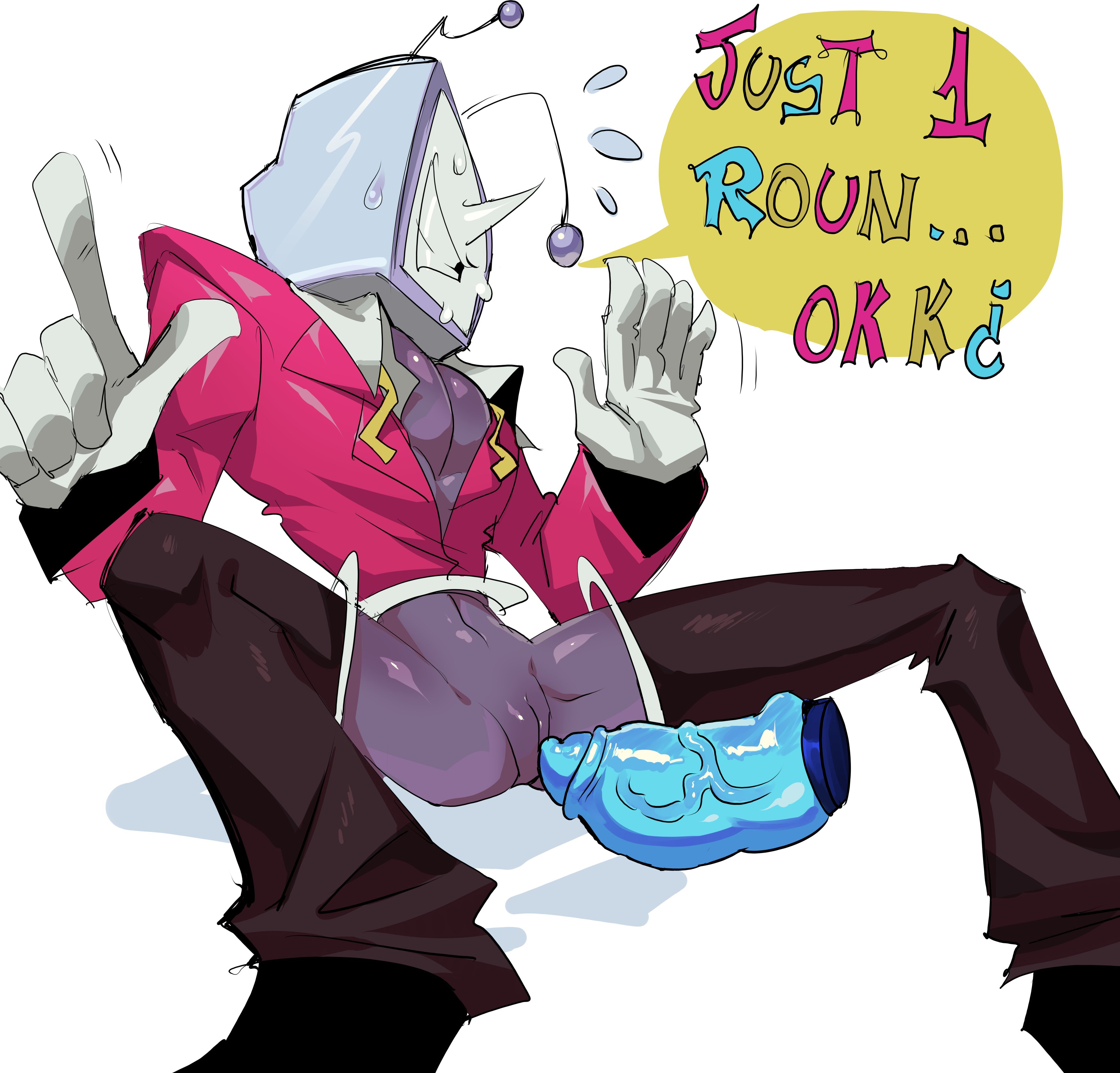 before penetration, cuntboy, deltarune, deltarune chapter 3, flanco, intersex, long nose, panchyandmaggi, pre-penetration, tenna (deltarune), tv head