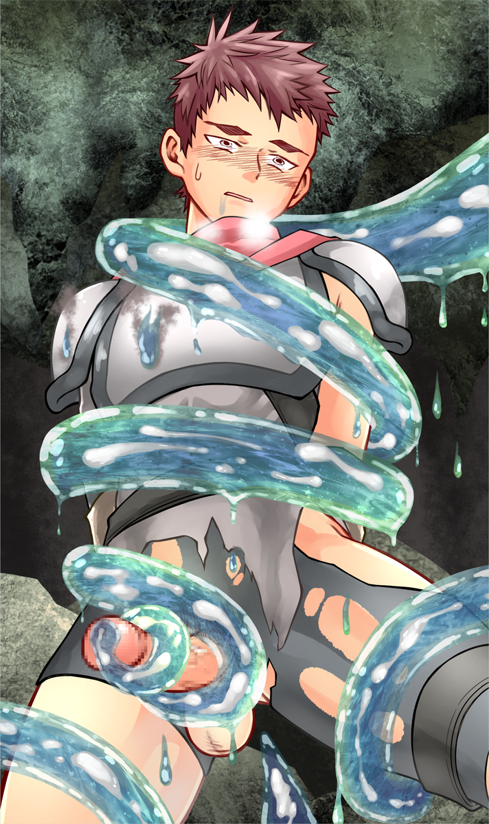 1boy abs armor balls big_balls big_penis blush blushing_profusely bondage cape cave censored censored_penis cum cum_fountain cum_in_slime cum_inside cum_splatter cum_string cum_trail dissolving_clothes dripping drooling dull_eyes duo ejaculation erection excessive_cum exhausted exposed_penis foreshortening foreskin_folds gakupoppo gay hi_res male male_only male_penetrated male_rape_victim mature_male monster mosaic_censoring mucus multiple_orgasms muscular_legs muscular_thighs orgasm original original_character passing_out penis penis_out pink_glans pointless_censoring raped raped_by_monster red_hair restrained restrained_arms restrained_legs retracted_foreskin saliva saliva_trail semen short_hair shoulder_pads slime spread_legs steam steamy_breath struggling suspended suspended_in_midair tentacle tentacle_around_leg tentacle_around_penis tentacle_around_waist tentacle_bondage tentacle_on_male thick_cum thick_penis tight_clothing tired torn_clothes tough_guy uncircumcised uncut unstoppable_orgasm urethral urethral_insertion urethral_penetration veiny_penis warrior yaoi yellow_eyes young