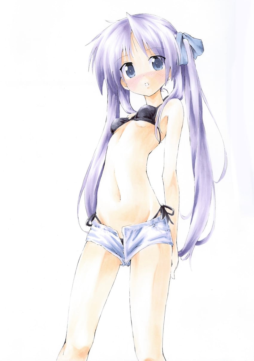 1girls artist_request bikini kagami_hiiragi lucky_star tagme