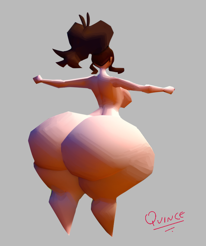 1girls 2d 2d_(artwork) ass barefoot bottom_heavy completely_nude completely_nude_female female female_only full_body hilda_(pokemon) huge_ass human human_only naked naked_female nude nude_female pokemon polygonal quince_(artist) rear_view solo solo_female