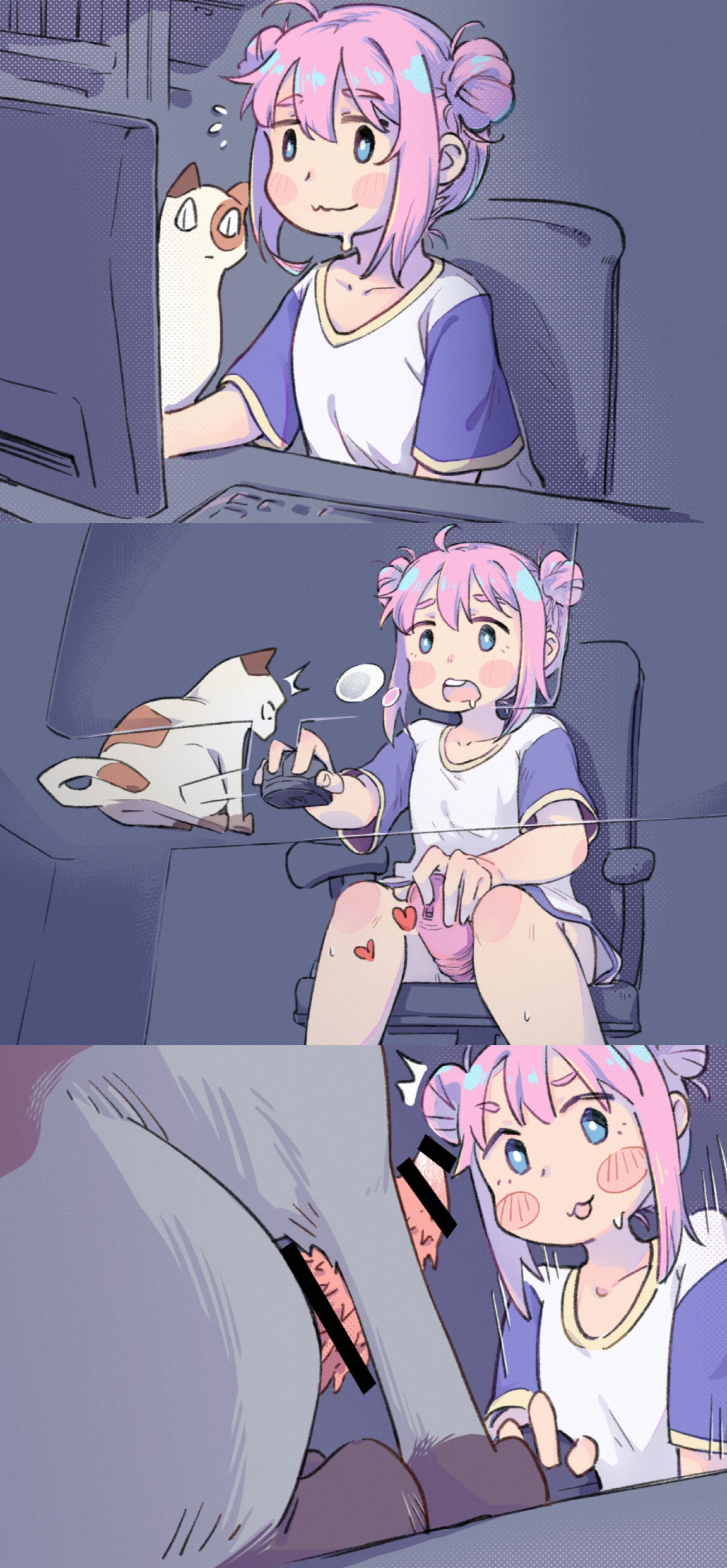 animal penis, bestiality, domestic cat, female, female focus, feral, feral on female, improvised dildo, improvised sex toy, looking at penis, male, masturbation, steam delivery girl, zoophilia