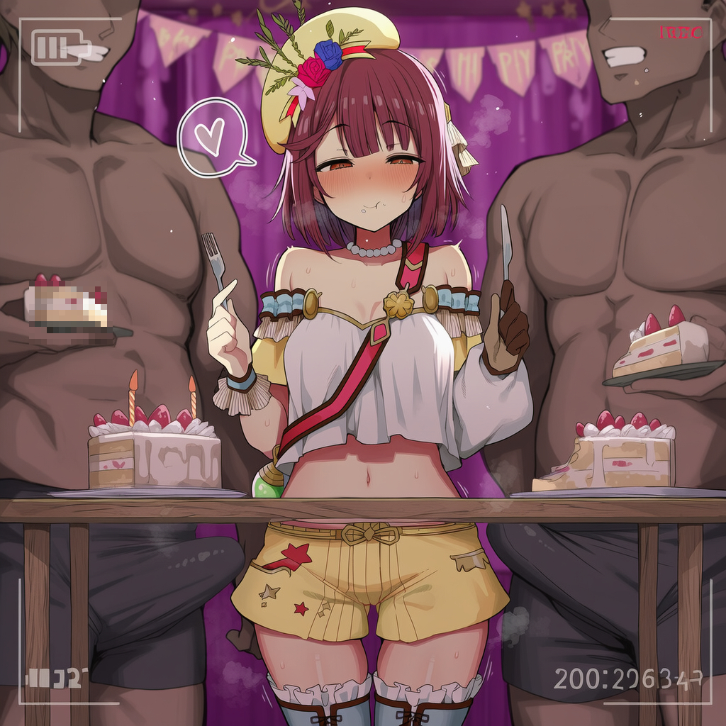 ai generated, before sex, dark-skinned male, eating, erection, erection under clothes, netorare, ntr, recording, tagme