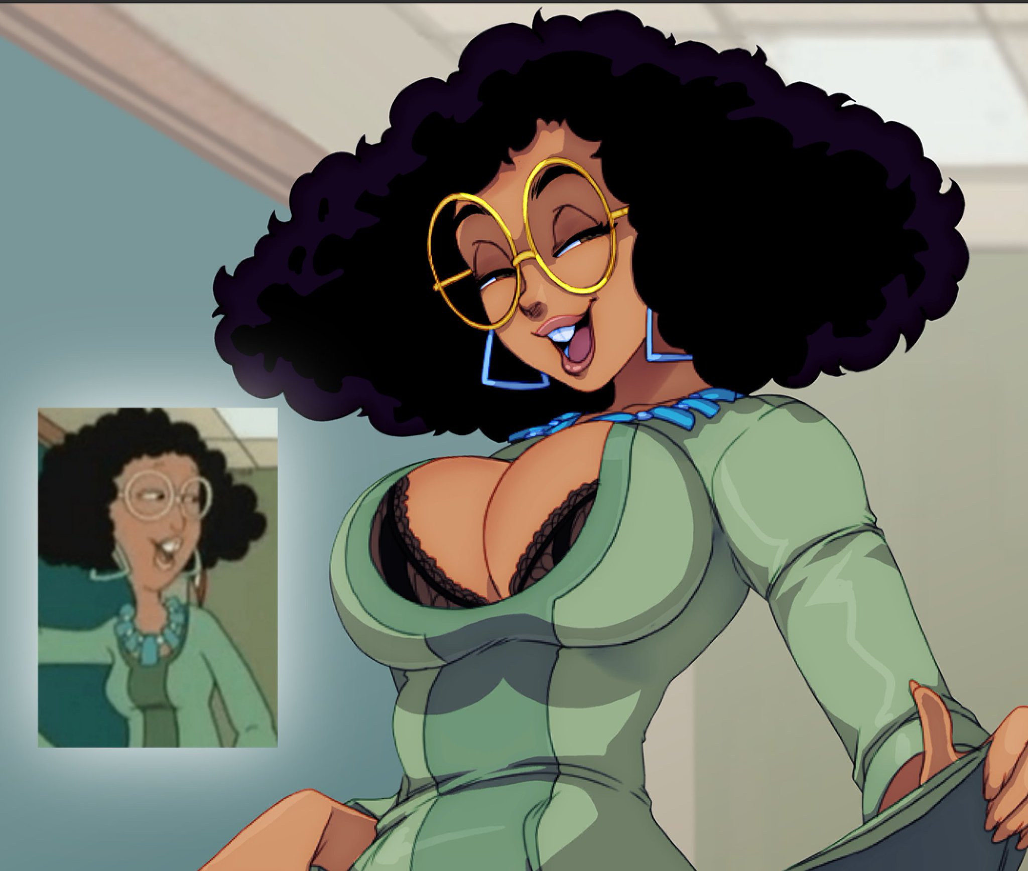 1girls, big ass, big breasts, breasts, brown body, brown skin, brown-skinned female, buckteeth, curvaceous, curvy, curvy figure, digital media (artwork), disney, female, hips, huge ass, huge breasts, large ass, large breasts, legs, mature, mature female, miss alordayne grotkey, recess, slim waist, thick, thick hips, thick legs, thick thighs, thighs, tovio rogers, voluptuous, waist, wide hips