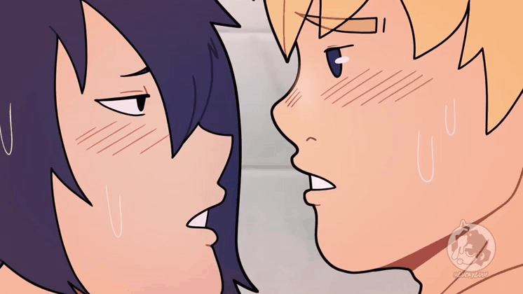 amajiki tamaki, animated, close-up, deep kissing, gay, gif, implied sex, luckylui, making, making out, male only, male/male, mirio togata, my hero academia, two boys, two males, two men