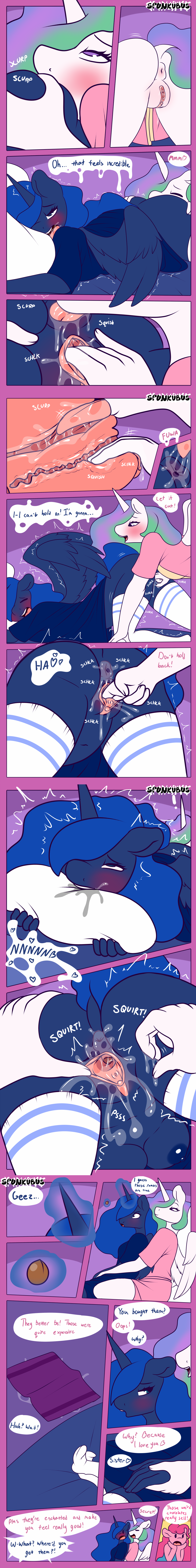 anal anus clothing comic dialogue ejaculation fingering friendship_is_magic legwear my_little_pony oral orgasm pinkie_pie_(mlp) princess_celestia_(mlp) princess_luna_(mlp) pussy pussy_ejaculation pussy_juice rimming robe sex spunkubus stockings straight_hair x-ray