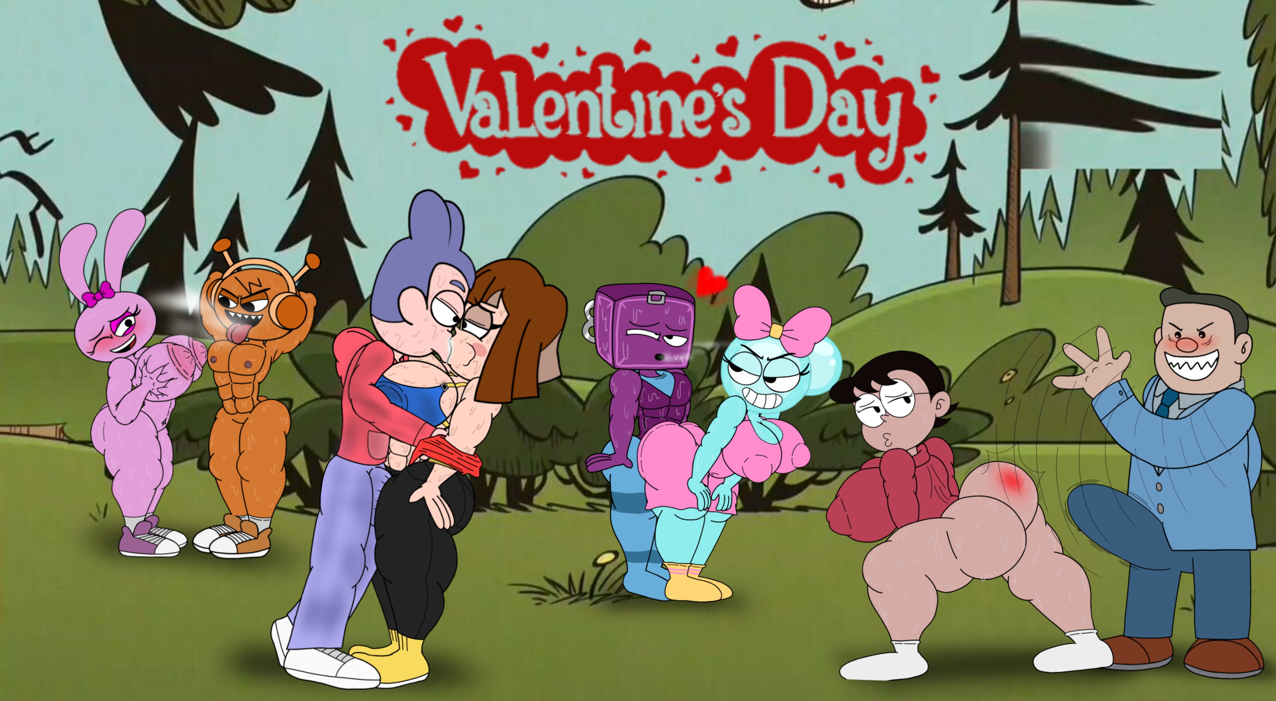 big ass, big ass (female), boxten (dandy's world), boxten (dandys world), brassiere, breasts, clothed sex, dandy's world, dandys world, doraemon, female on male, female only, femdom, hornstromp, horror, incredibox, incredibox mod, jax (tadc), jax (the amazing digital circus), kiss, kissing, love, male on female, milf, muscular, muscular female, muscular male, nobisuke nobi, oren (sprunki), orgy, orgy sex, pinki (sprunki), pomni, pomni (the amazing digital circus), pomni human (hornstromp), poppy (dandy's world), rabbit girl, robin2024 (artist), seduction, seductive, seductive body, seductive expression, seductive female, seductive pose, special, sprunki, sweat, sweat drip, sweatdrop, sweater, sweating, sweaty ass, sweaty body, sweaty breasts, sweaty butt, tamako nobi, tongue inside, tongue kiss, trio, valentine's day