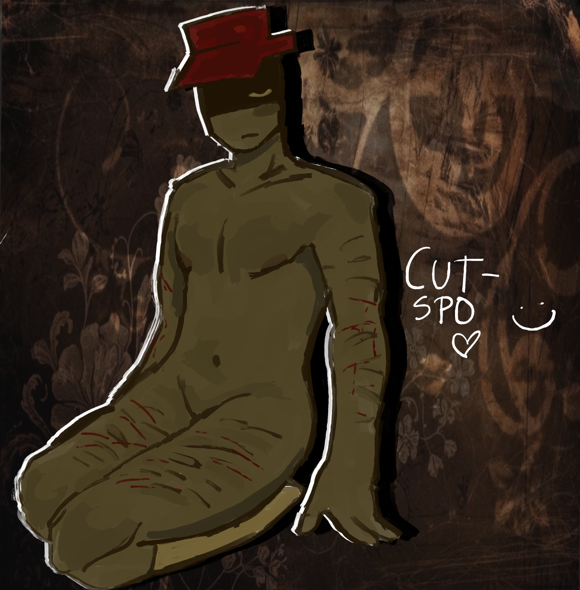 bad things, bad things (roblox), blood drip, blood on arms, female to male, ivan (bad things), self harm, self harm scars, shaved pussy, socks, transgender, transman