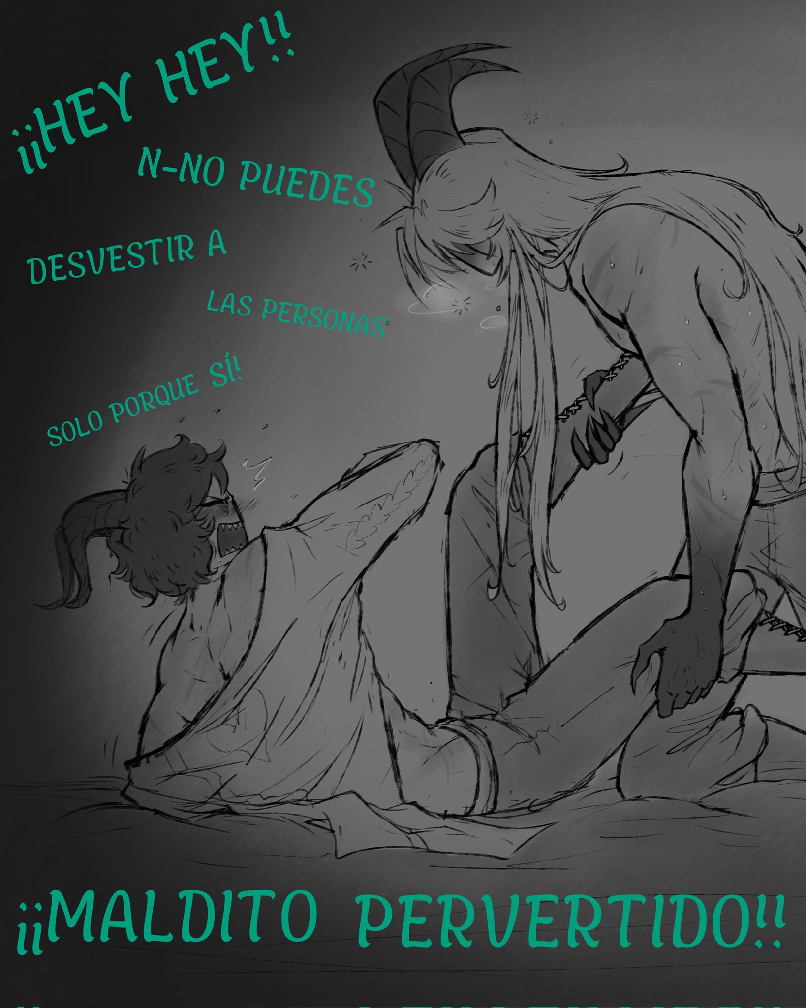 colorless, comic, comic page, dominant male, forced exposure, forced sex, forced yaoi, gay, gay domination, gay male, gay sex, grayscale, greyscale, hamk kom, harlequin (the freak circus), height difference, minicomic, monster boy, monster rape, page 6, page number, pierrot (the freak circus), possible rape, scared expression, scared male, scared shitless, the freak circus, uncolored