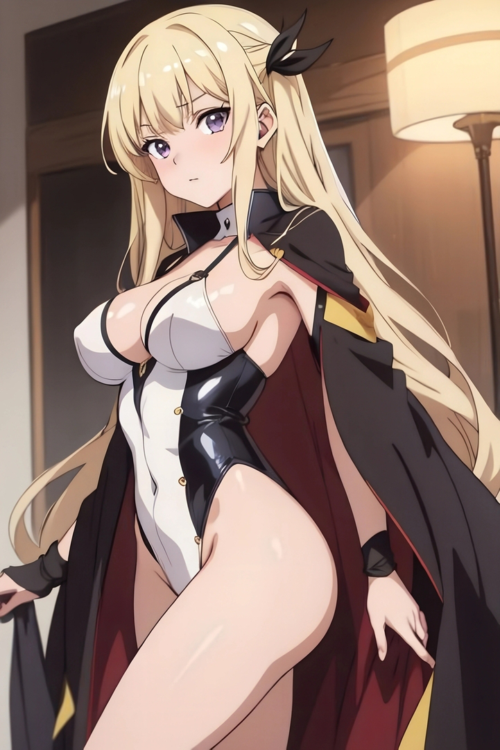 1girl ai_generated camilla_(fap_and_click) fap_and_click_(game) female female_focus forbros_games_(publisher) game_cg leotard pale-skinned_female pale_skin solo solo_focus