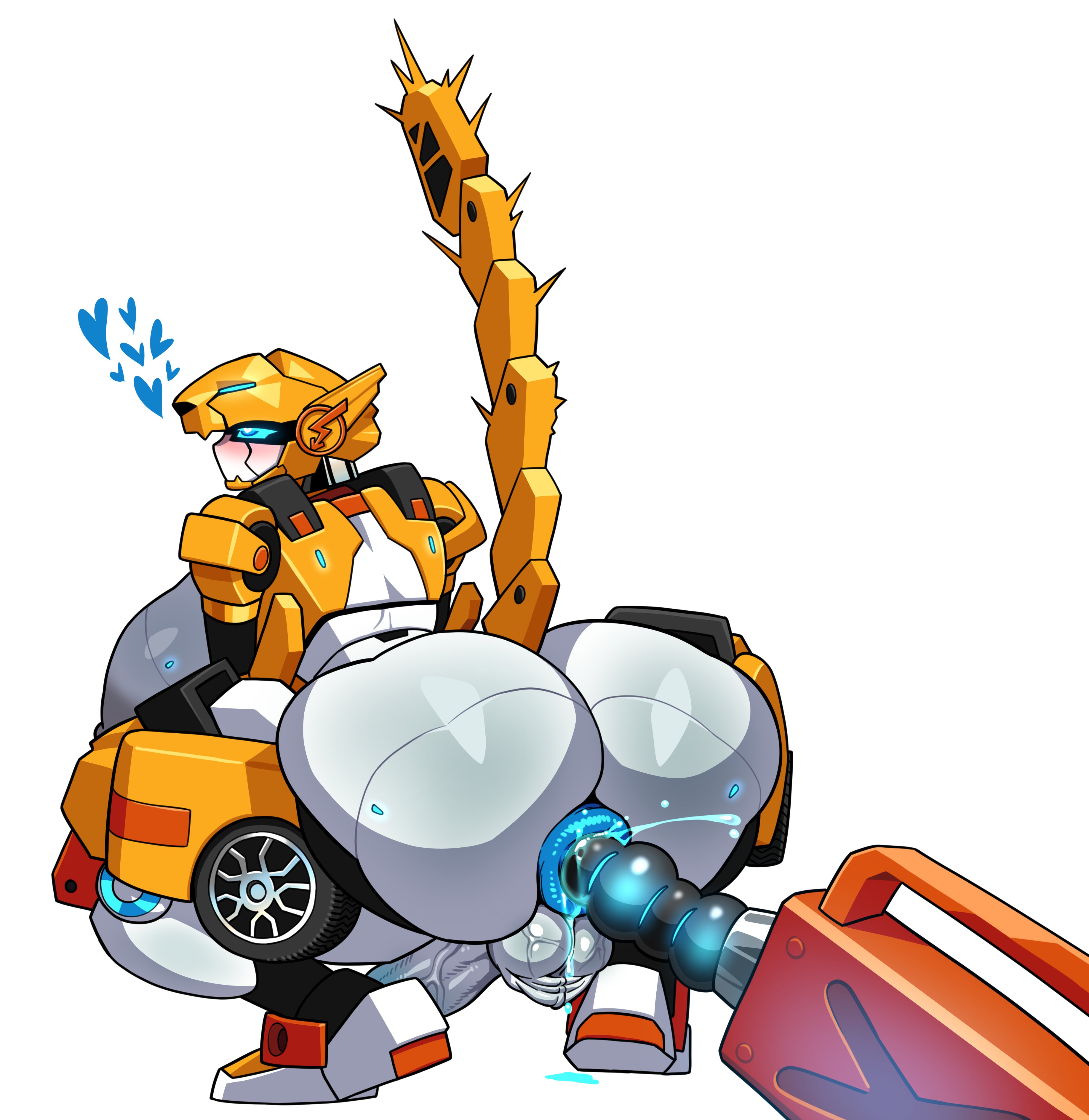 1dickgirl, 2026, anal, anal insertion, anal sex, backsack, balls, big breasts, breasts, clothed, clothing, dickgirl, erection, futa sans pussy, futanari, heart, hearts around head, huge cock, humanoid, humanoid penis, metal cardbot, mostly nude, penis, robot, robot girl, solo, solo futa, squatting, tachi (metal cardbot), tachy (metal cardbot), voideyedpanda