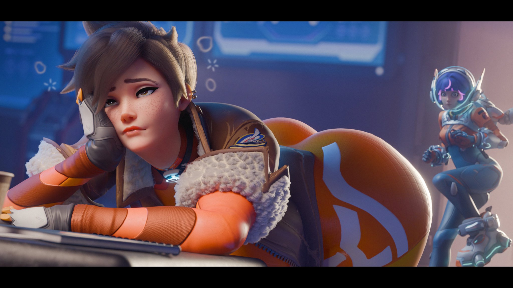 1girls, 2girls, 3d, 3d (artwork), activision, ass, ass bigger than head, big ass, big breasts, big thighs, blizzard entertainment, bottopbot2, breasts, child bearing hips, curvaceous, curvy, curvy figure, dumptruck ass, dumptruck butt, enormous ass, enormous thighs, female, gigantic ass, gigantic thighs, highres, hips, hourglass figure, huge ass, huge breasts, huge thighs, juno (overwatch), large ass, large breasts, large thighs, legs, lena oxton, light skin, light-skinned female, massive ass, massive thighs, mature, mature female, overwatch, pawg, scrag boy (model), scrag tracer, slim waist, textless version, thick, thick hips, thick legs, thick thighs, thighs, thighs bigger than head, tracer, tracer (overwatch 2 suit), voluptuous, waist, wide hips, wide thighs