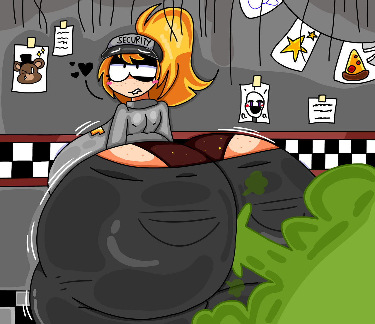 1girls, ass, ass cleavage, ass focus, big ass, big breasts, big butt, big thighs, black eyelids, blonde female, blonde hair, breasts, butt, butt cleavage, butt focus, butt jiggle, fart, fart cloud, fart fetish, five nights at freddy's, five nights at freddy's: security breach, five nights at frickbears, five nights at frickbears 3, freckles on ass, horny, huge ass, huge breasts, huge butt, huge thighs, hyper ass, hyper butt, hyper thighs, jaidencool, ponytail, security guard, thick thighs, vanessa (fnaf), vanessa shelley (frickbears)