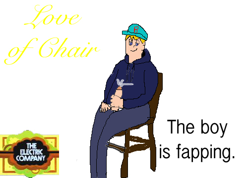 chair color colored cum ejaculating_cum ejaculation hand_on_penis hat human love_of_chair_boy lurkerbunny male male_only masturbating masturbation ms_paint paheal parody pbs pbs_kids_(copyright) pbskids penis rule_34_(paheal) sitting sitting_down sitting_on_chair skip_hinnant solo solo_male tagme the_electric_company white_background yellow_text